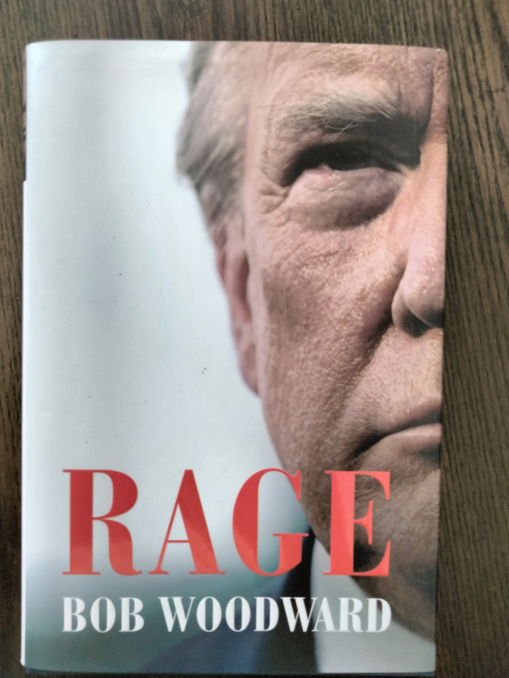 RAGE by Bob Woodward — Hardcover Book, Red & White Cover